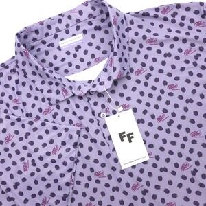 Fore Fathers BlackBerry Dr Pepper Print All Over Polo Golf‎ Shirt Men's 3XL NWT